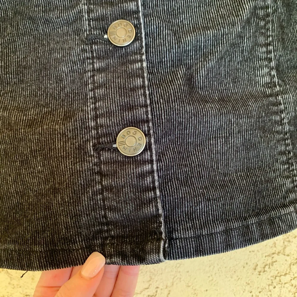 BDG Black Button Mini Denim Skirt - Image 3