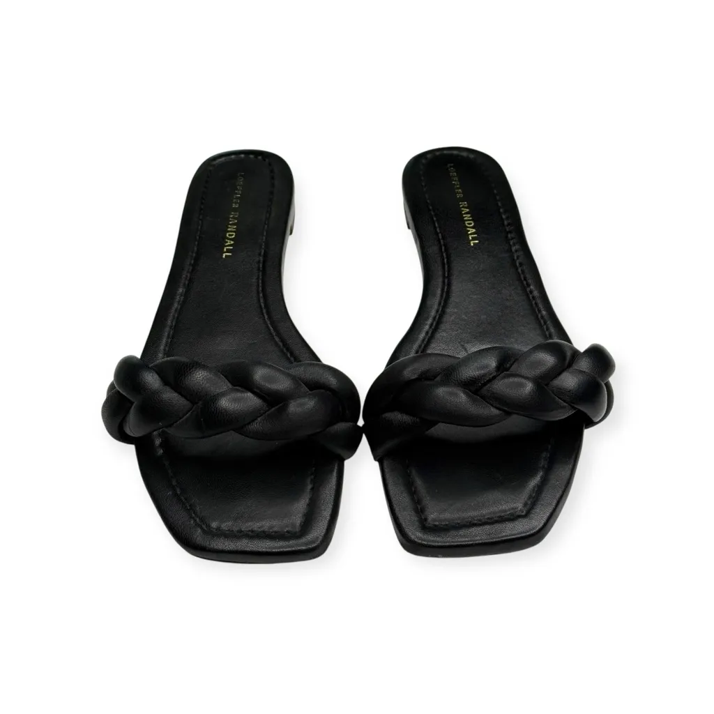 Loeffler Randall 𖣴 Jackson Braided Flat Sandal 𖣴 Black Nappa 𖣴 7.5M Tuckernuck - Image 8