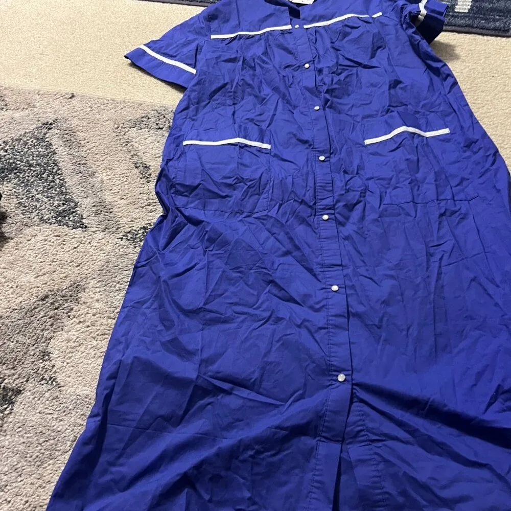 NWT Ekouaer blue button front dress M - Image 8