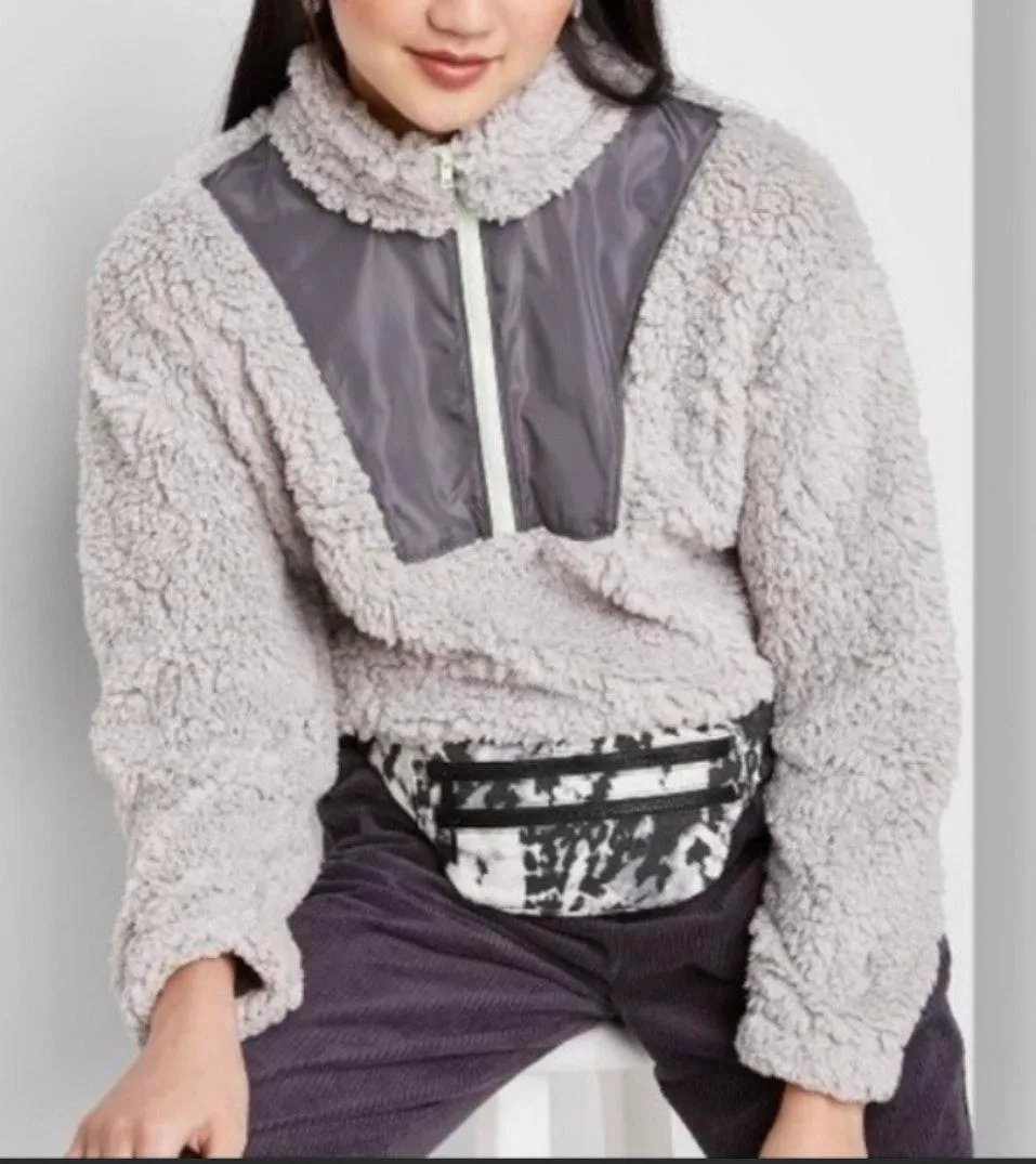 Wild Fable NWT  Zip Pullover Sherpa M - Image 2