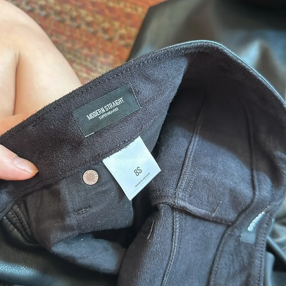 NWOT EXPRESS VEGAN LEATHER 5 POCKET PANTS - Image 3