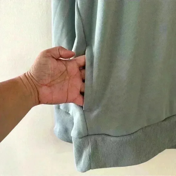 Mondetta Women's Ottoman‎ Hoodie Pullover Green Size Medium - Image 3