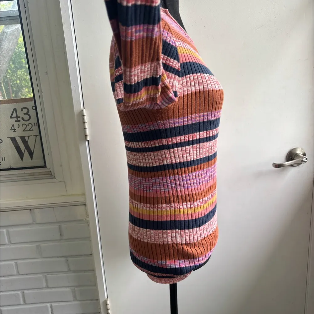 Sundance‎ Bright Nights Cotton Blend Striped Sweater - Image 4