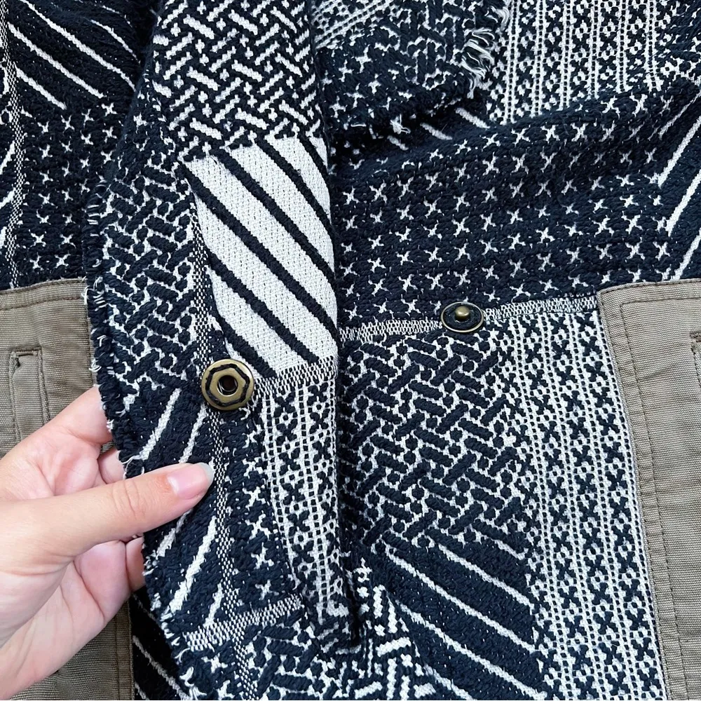 HEI HEI • Anthro Fringed Fieldwork Anorak jacket olive green draped utility - Image 6