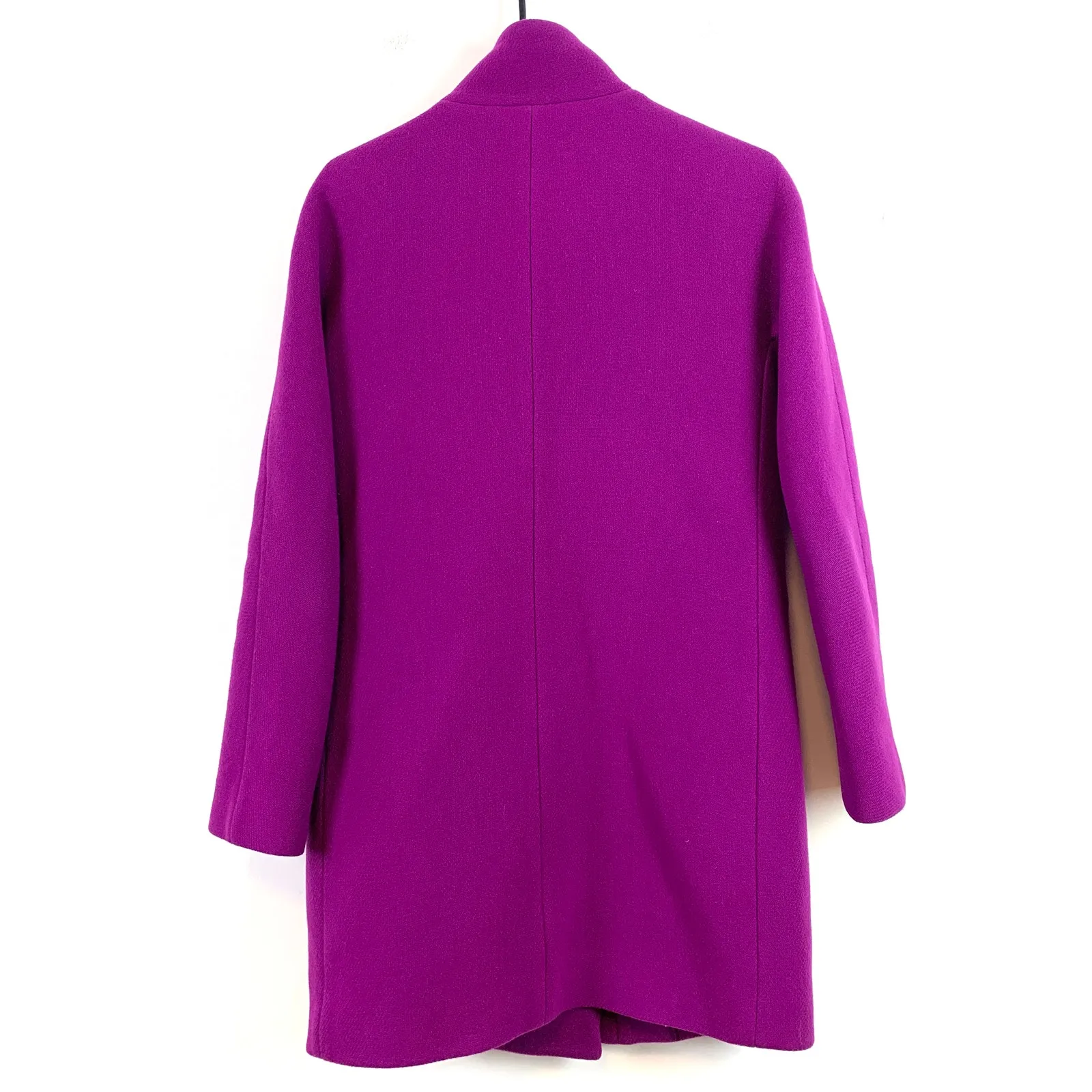 J. Crew Cocoon Wool Blend Coat Italian Stadium Cloth Nello Gori Bright Plum 2 - Image 8