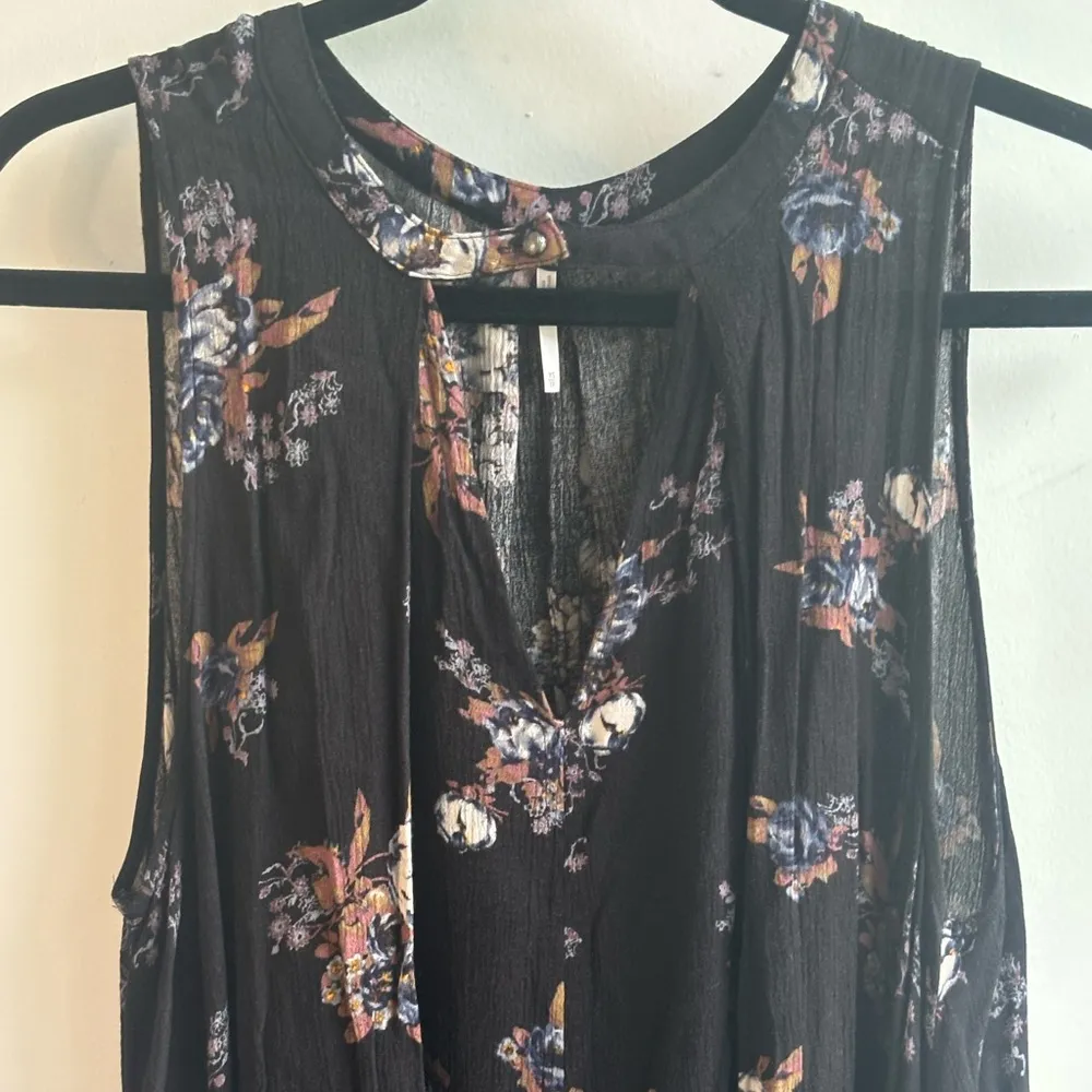 Free People‎ Floral Tree Swing Tunic XS Dress layered boho minimalist - Image 3