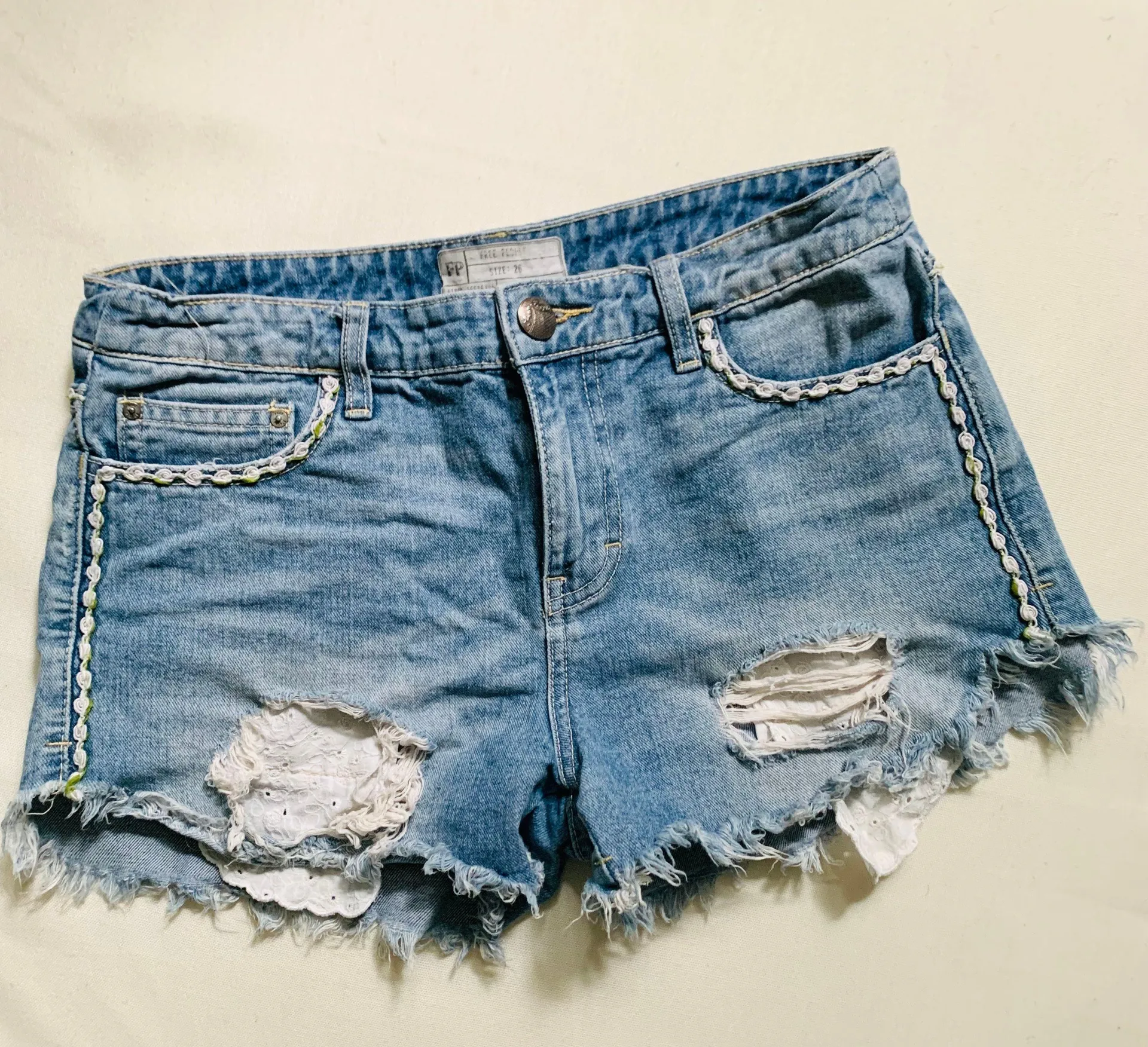 Distressed Jean Denim Shorts - Image 2