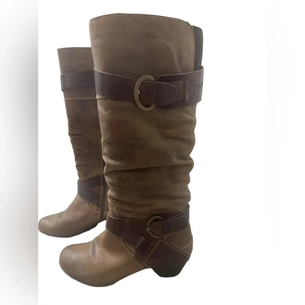 Pikolinos BROWN Knee High Boots  Zip Buckle Leather Riding Brujas 37 WOMEN, 6.5 - Image 3