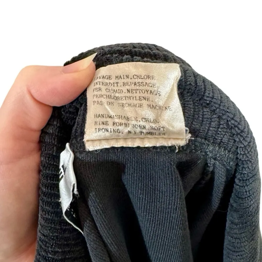 Sonia Rykiel Paris Vintage Oversized Corduroy Overshirt Shacket Shirt Jacket Black Size M - Image 9