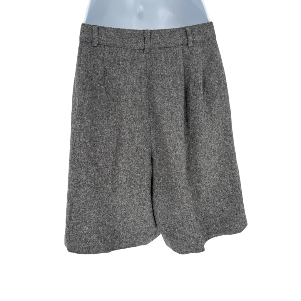 Vintage Savannah High Waist Gray Paperbag 100% Wool Shorts 8" Inseam Size 10~28” - Image 3