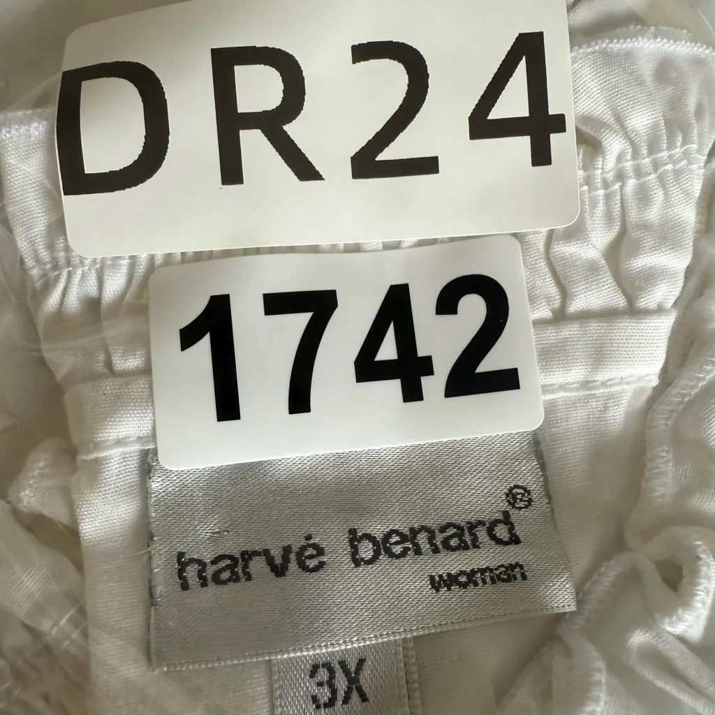 Harve Benard Cottagecore White Lace Trim embroidered Blouse luxury polka plus 3X - Image 9