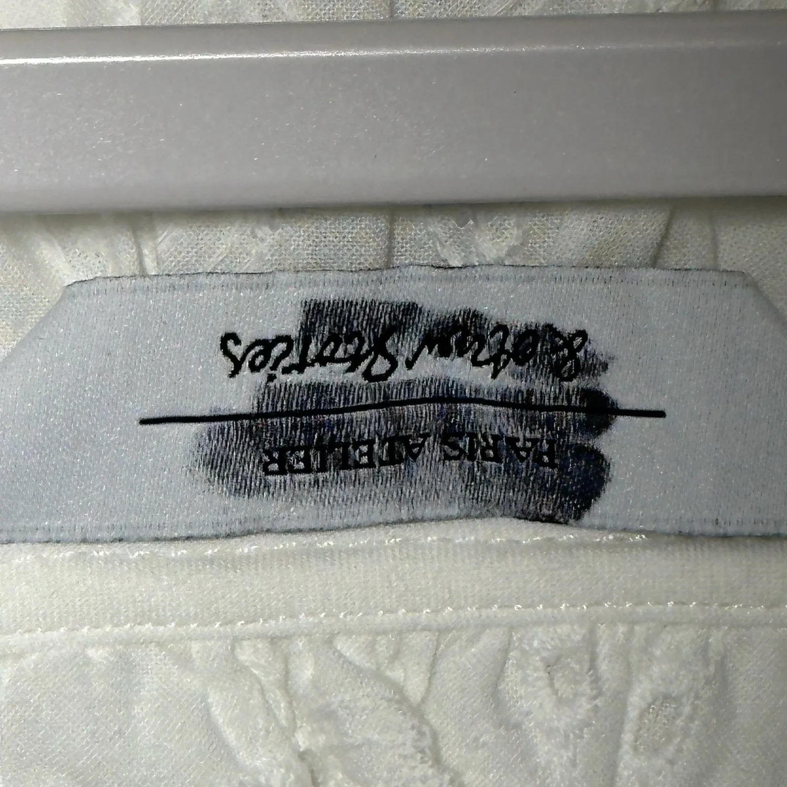 Other Stories Cotton Eyelet Peasant Blouse White US 12 Puff Sleeve V Neck - Image 3