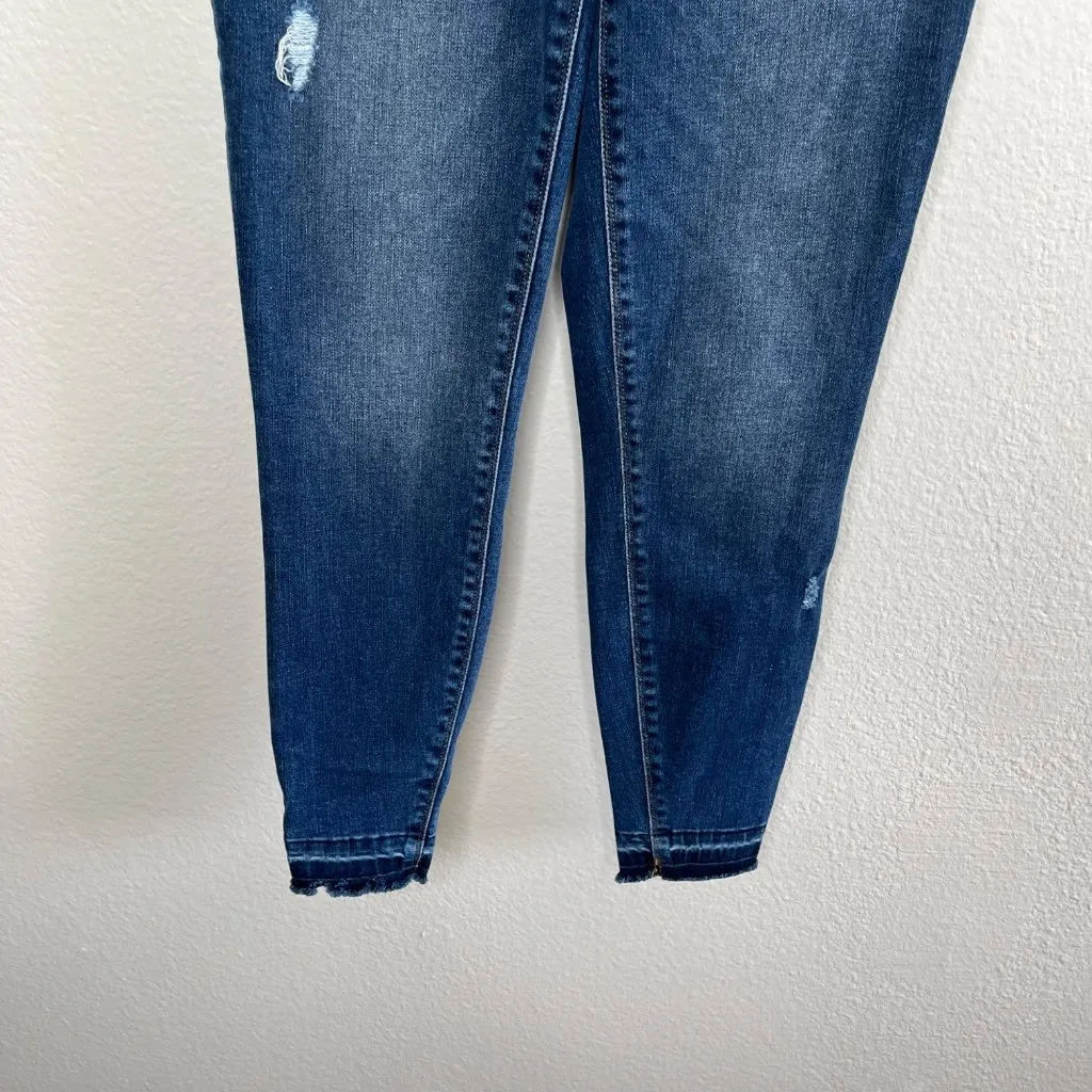 Spanx Womens Distressed Ankle Skinny Denim Pull On Jeans Size Medium - Image 5