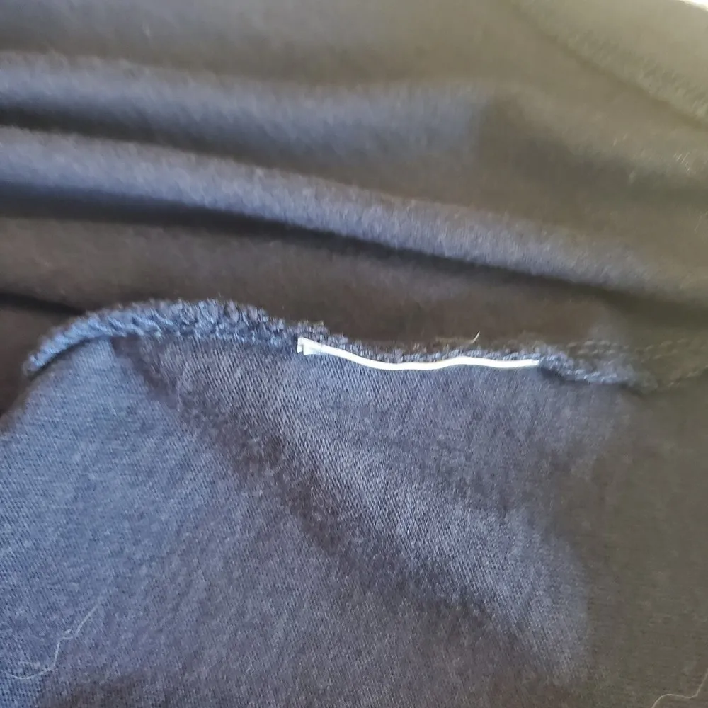 𝅺Michael Kors Grommets Lace-up Short Sleeve Navy Blue Knit Top size L - Image 6