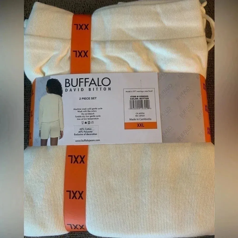 BUFFALO DAVID BITTON 2 PIECES LOUNGE SET COLLOR BUTTER XXL - Image 3