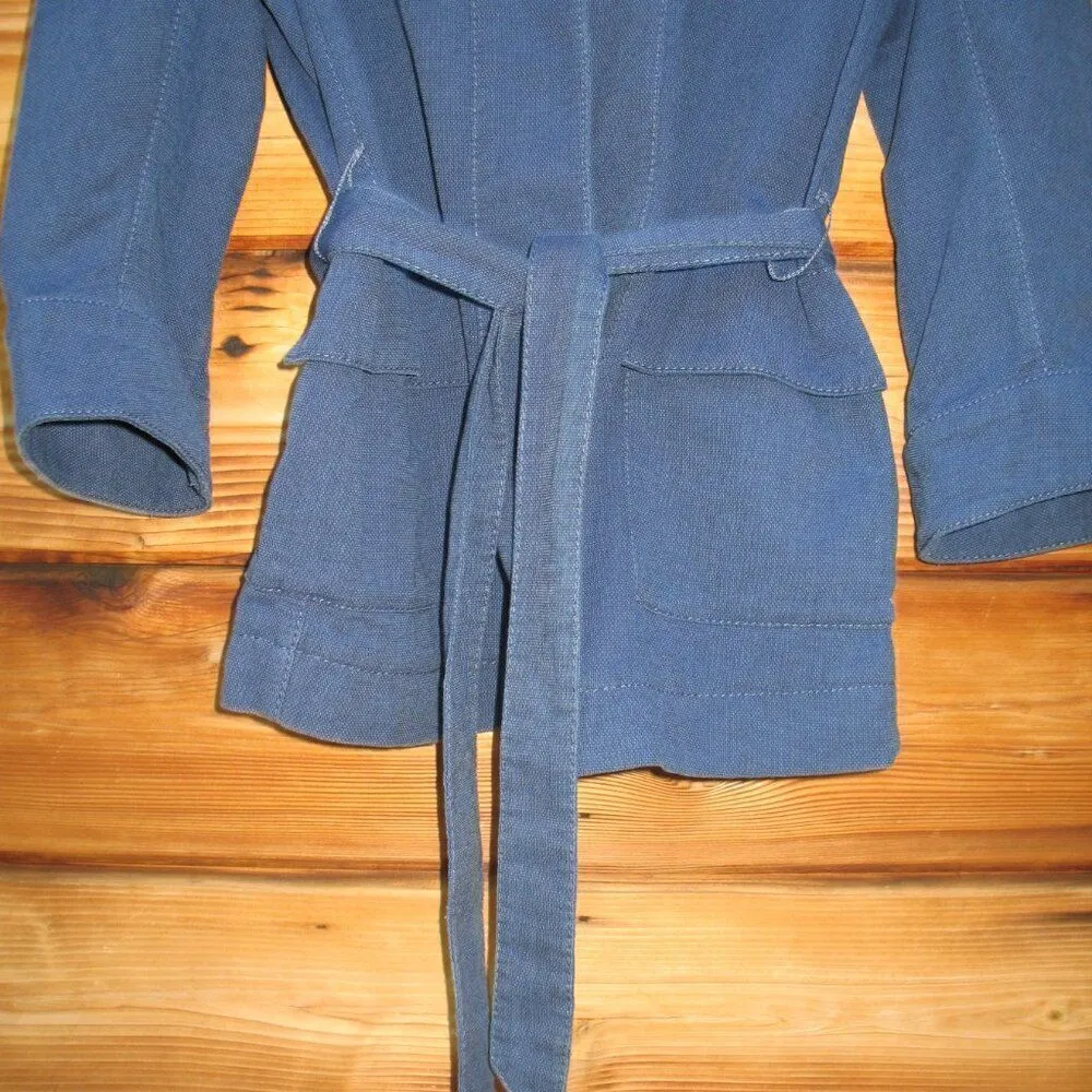 Massimo Dutti  Textured Cotton Wrap Jacket - Image 5