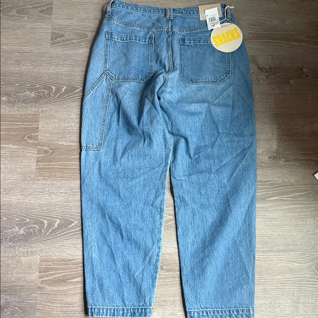 NEW MOTHER Snacks! High Waisted Twizzy Utility Ankle Blue Size 33 - Image 3