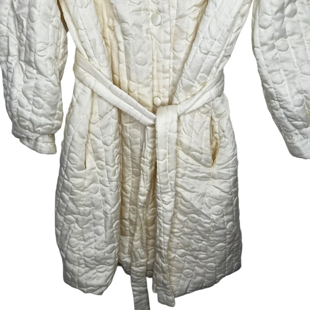 Vintage Belted Robe With Pockets as‎ is Yellow Size M - Image 3