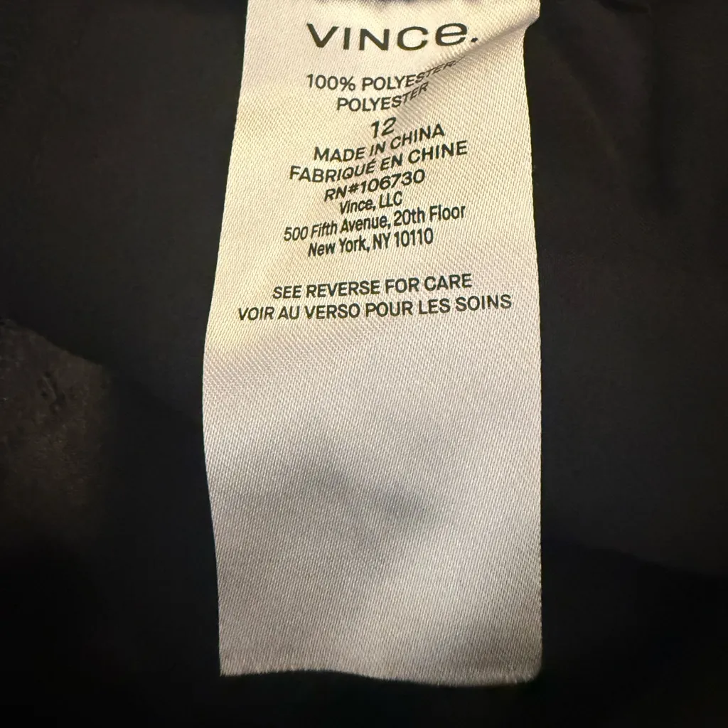 Vince Black Pleated Dress Shorts Women’s Size 12 Tailored High Waist - Image 3