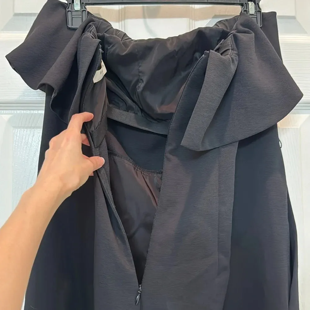 Babaton Aritzia  Flutter Strapless Wide Leg Jumpsuit Black Size 8 - Image 12