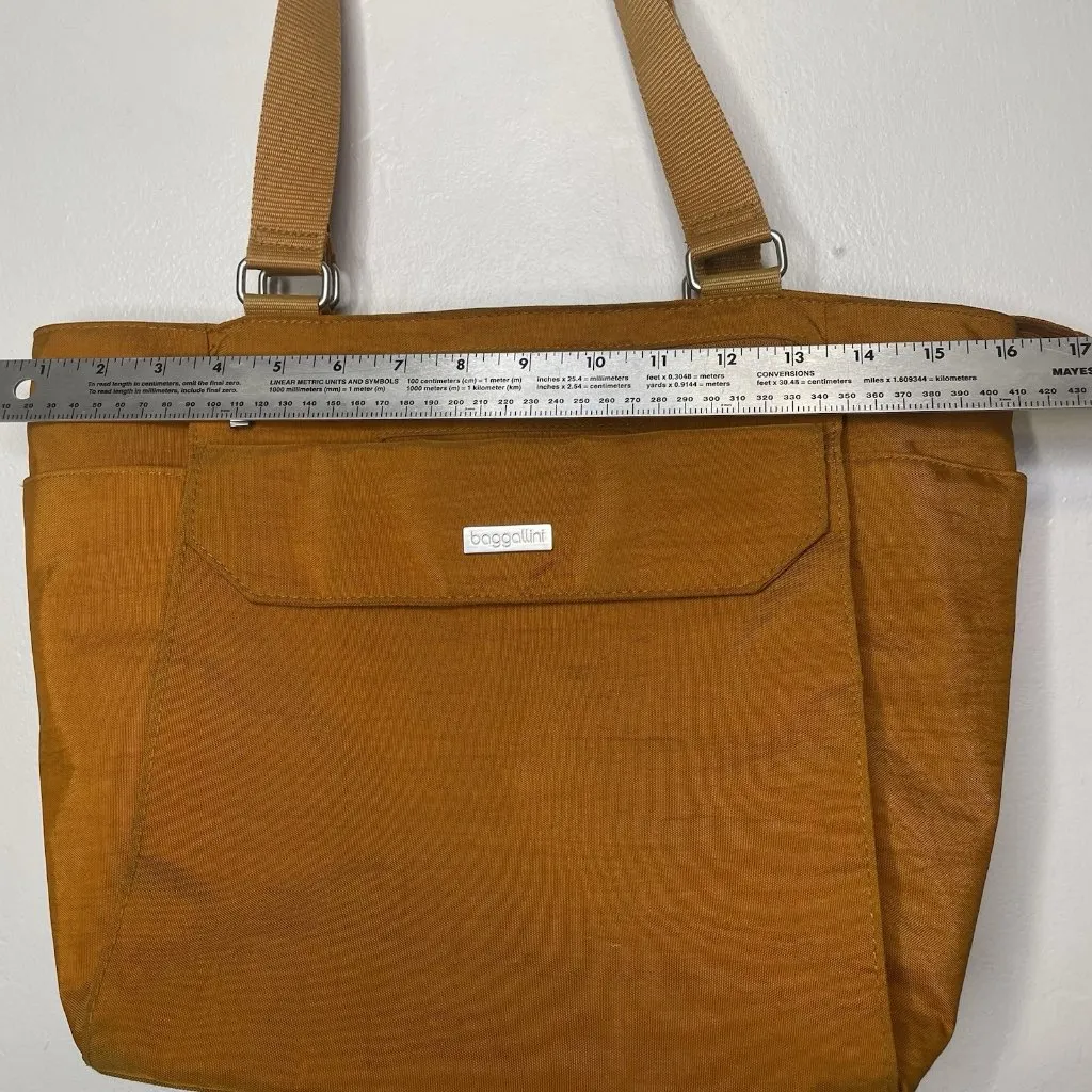 Baggallini Burnt Orange Carry On Travel Tote Shoulder Bag, Snap Zipper Pockets - Image 12