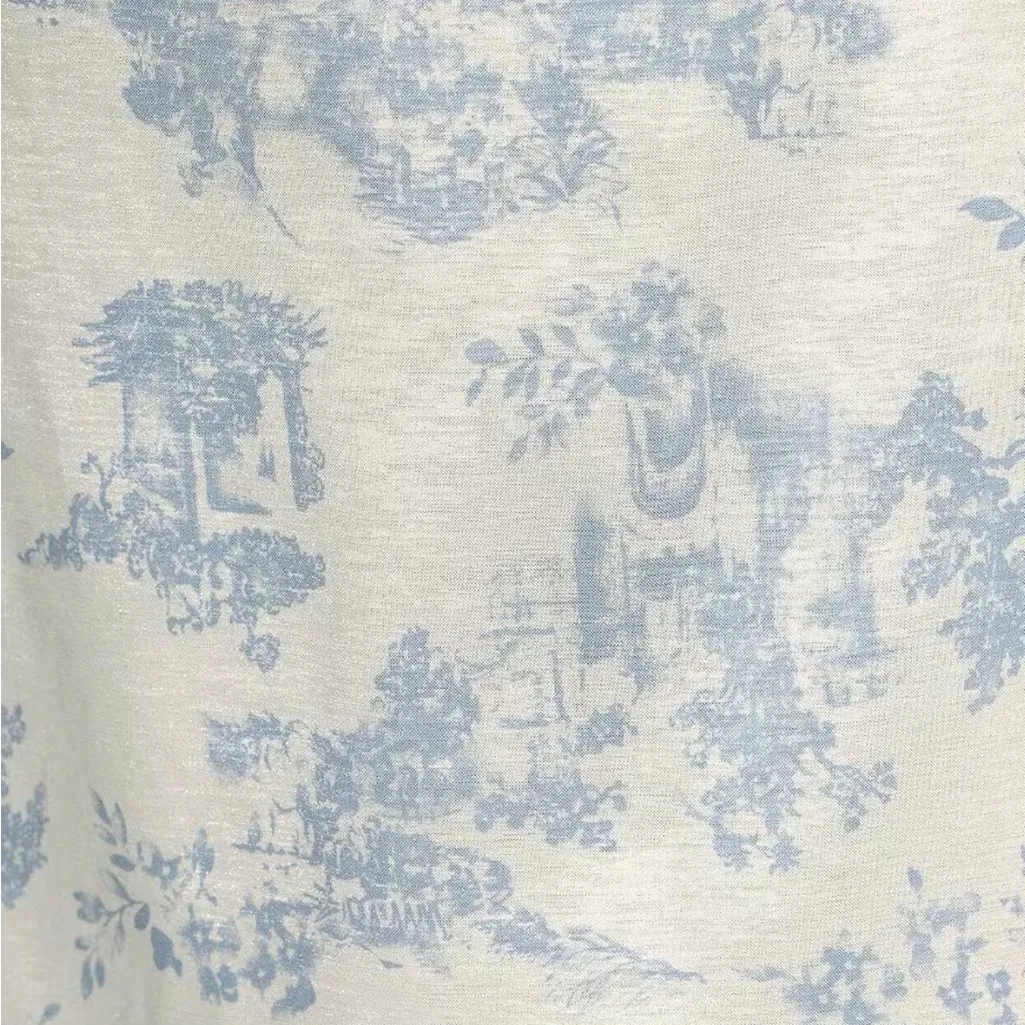 Preston & York Thea Printed Taffeta 3/4 Sleeve Point Collar Dress - Image 2