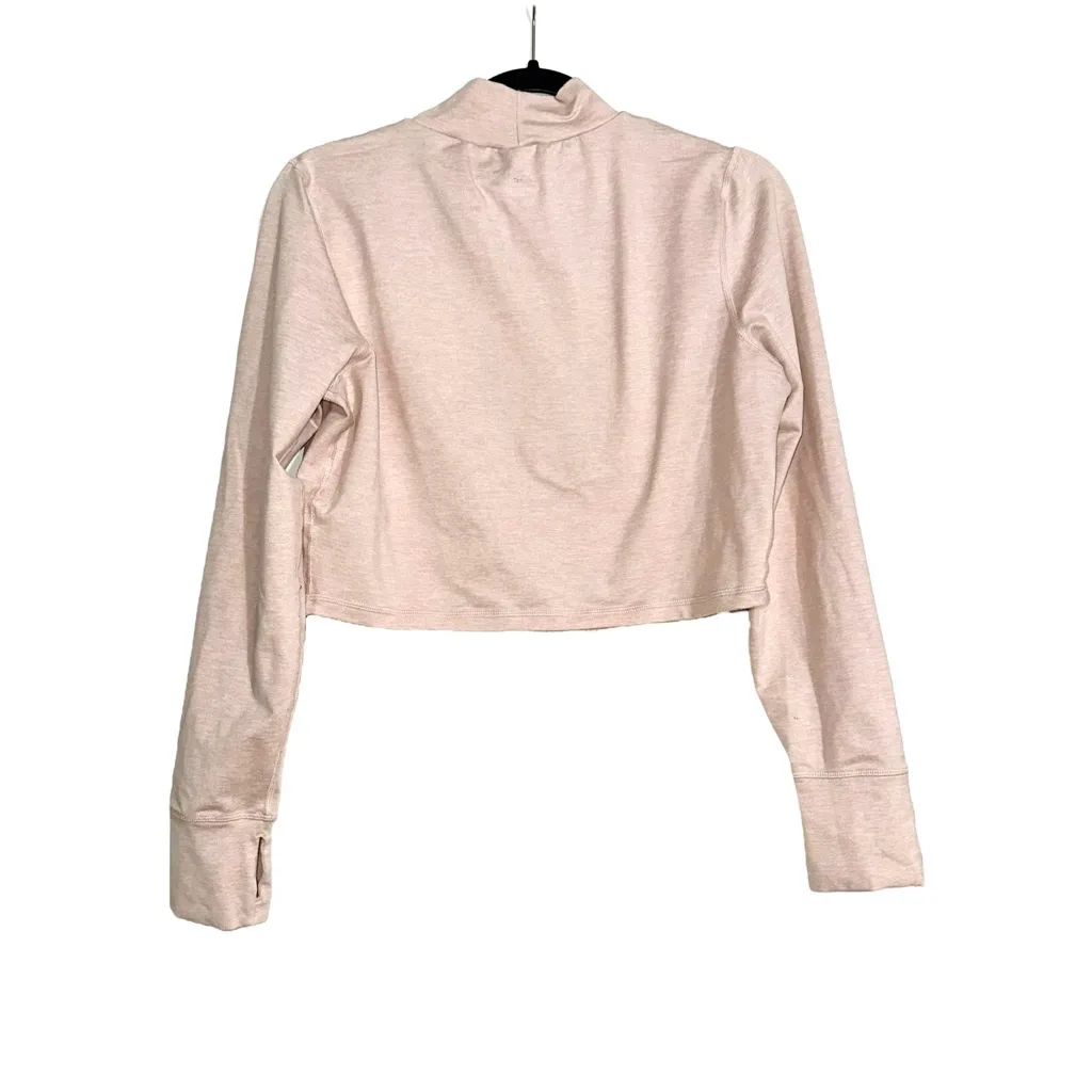 Offline by Aerie Mock Neck Long Sleeve Light Peach Color Crop Top LARGE - Image 2