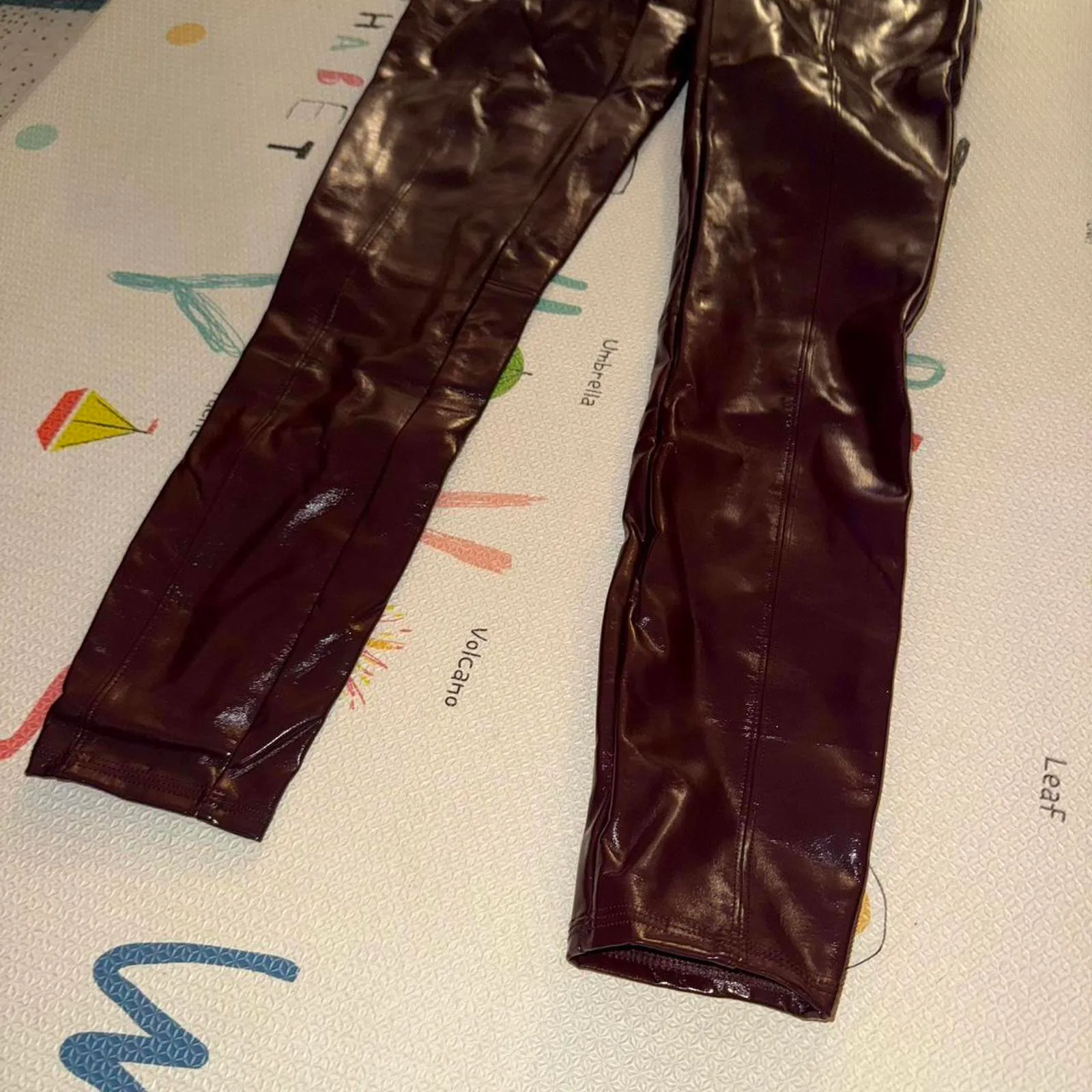 Faux Patent Leather Leggings - Image 4