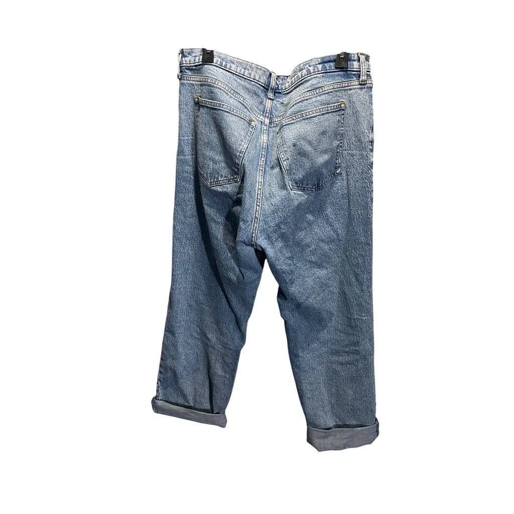 Abercrombie & Fitch 33 High-Rise Relaxed Fit Jeans Blue Denim - Image 4