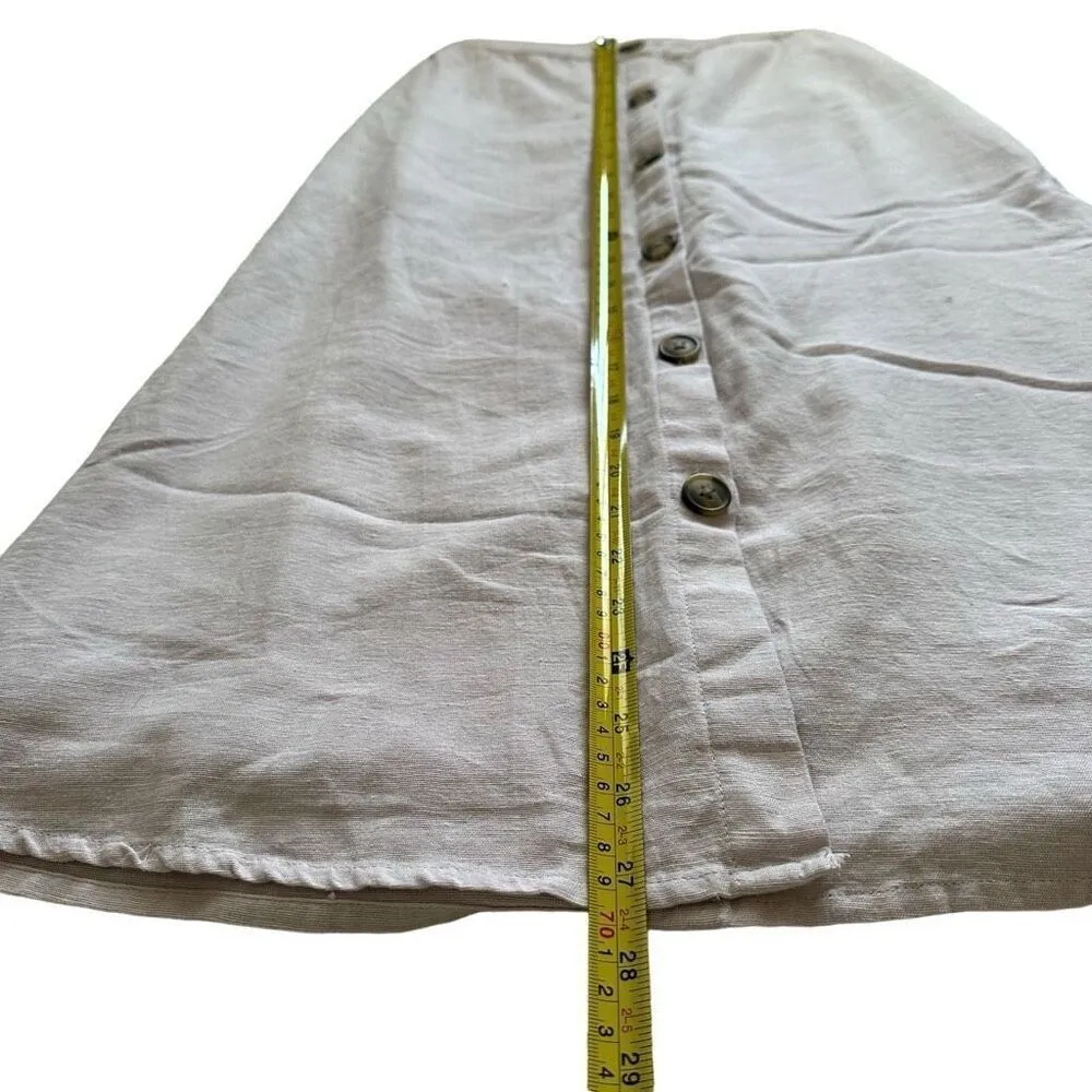 American Eagle  XXS Lilac Lavender Boho Cottagecore Button Midi Skirt - Image 9