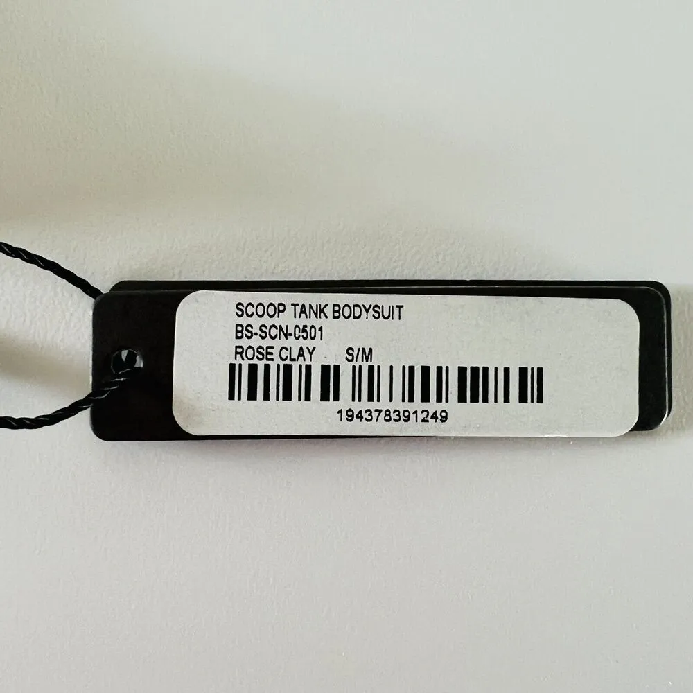 SKIMS Rose Clay Stretch Rib Scoop Neck Tank Bodysuit - S/M - Image 6