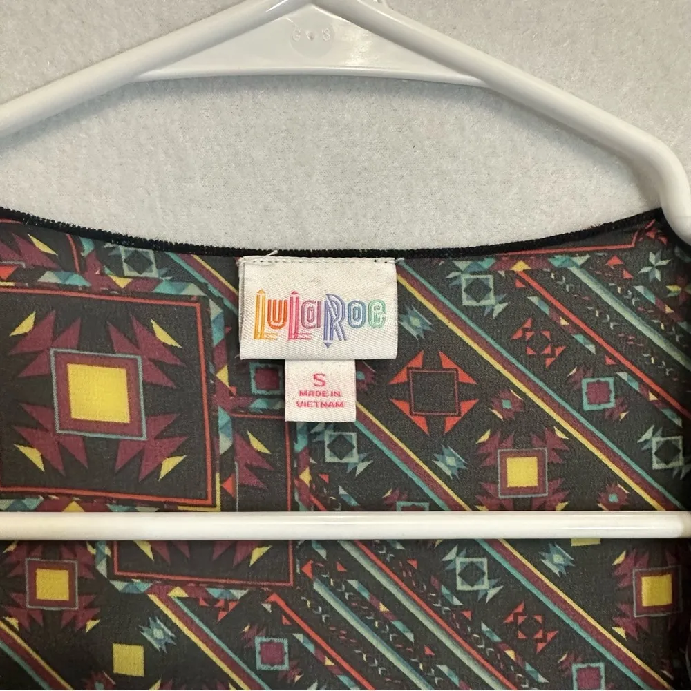 NWT LuLaRoe Womens Kimono Swim Coverup Colorful Fringe Sheer Cardigan size S - Image 3