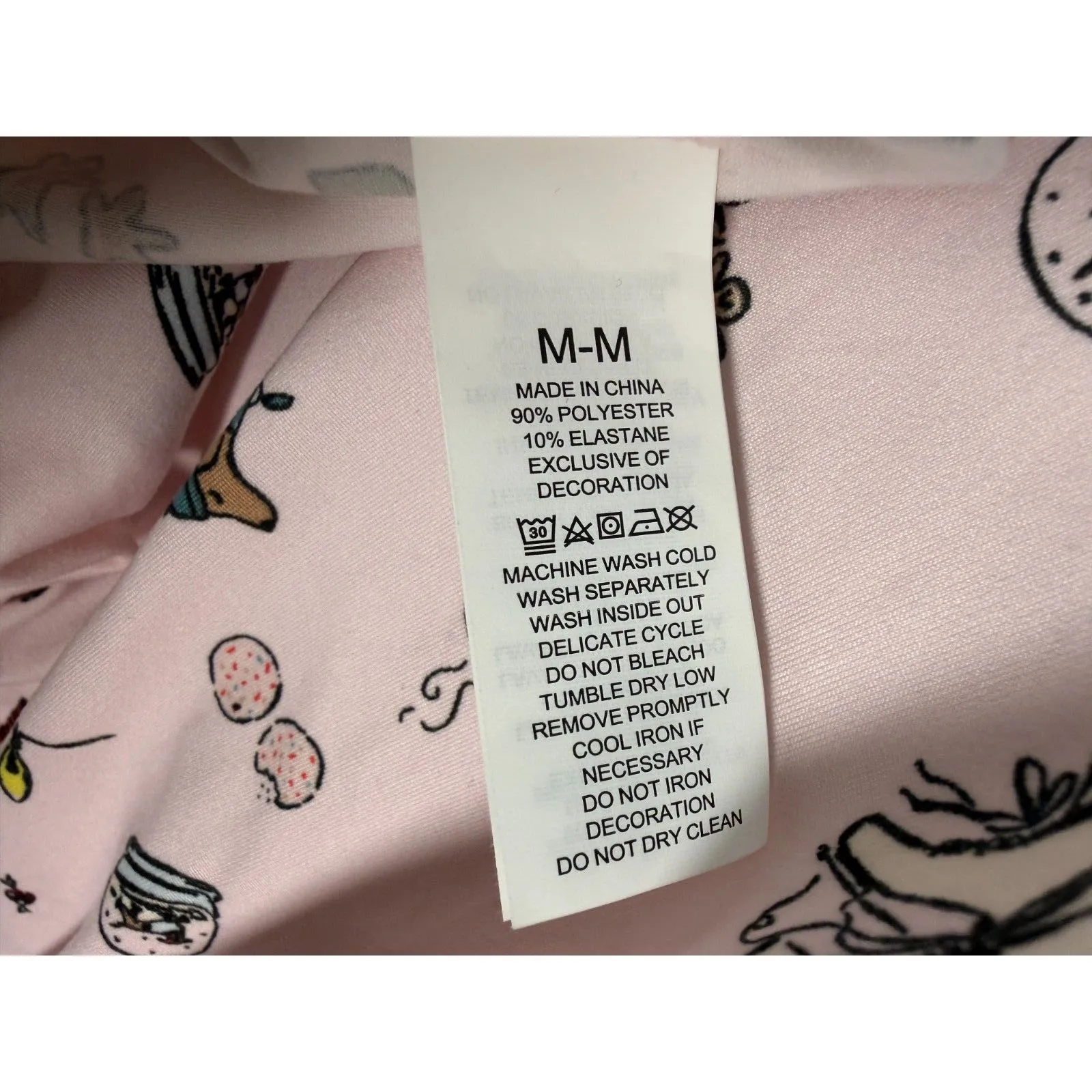 Kate Spade Holiday Christmas Dog Dachshund Henley Pink Long Sleeve Blouse Medium - Image 3