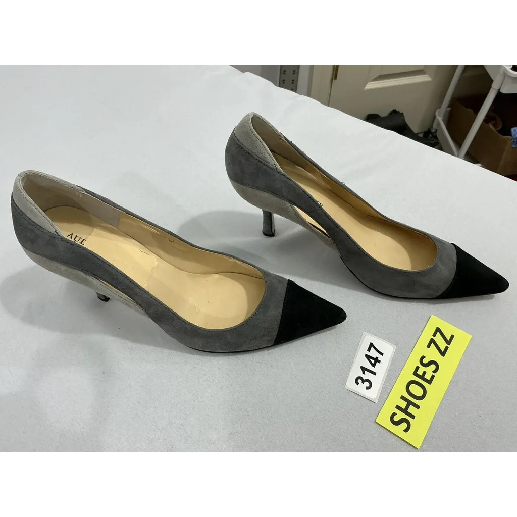 Womans Audrey Brooke Size 8M Black Suede Pointed Toe Cut Out Stiletto Pumps - Image 2