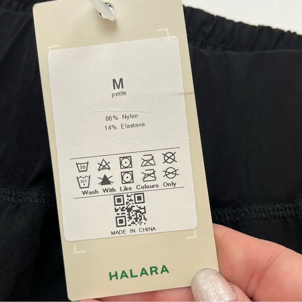 Halara Women High Waisted Elastic Waistband Jogger Pant Black Medium Petite NEW - Image 4