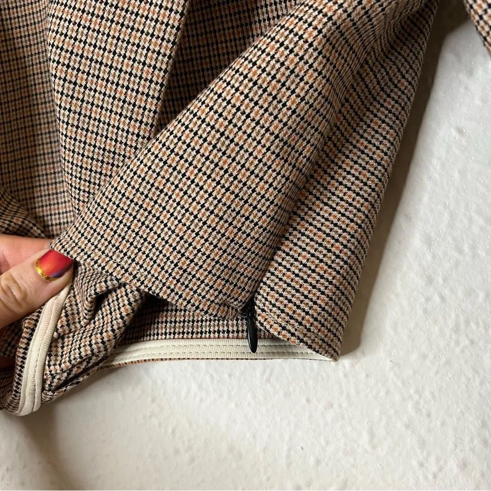 ZARA Plaid Blazer Crop Top Size Small - Image 7