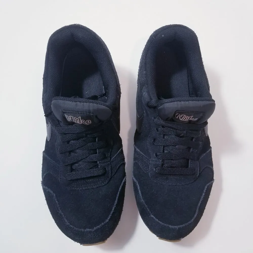 NIKE Black Suede Lace Up Sneakers - Image 3