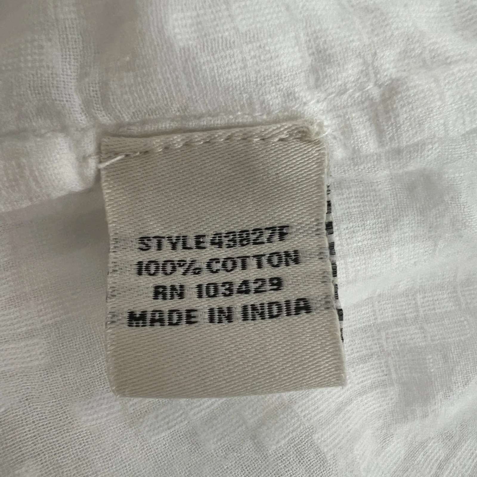 Caffe Marrahkesh Shirt Womens Small Cotton Oversized Relaxed Boho Beachy Western White - Image 12