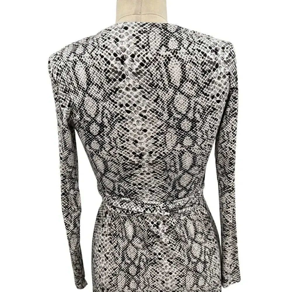 Good American The Runaround Wrap Dress‎ Python Print Size 0 / XS - Image 9