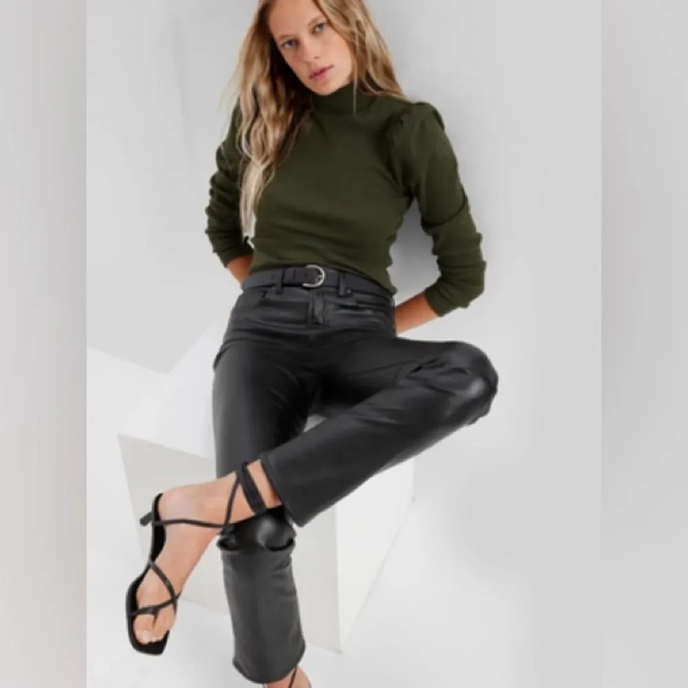 NWT GIBSON LATIMER Classic High Rise Skinny Fit Faux Leather Pants in Black - Image 4