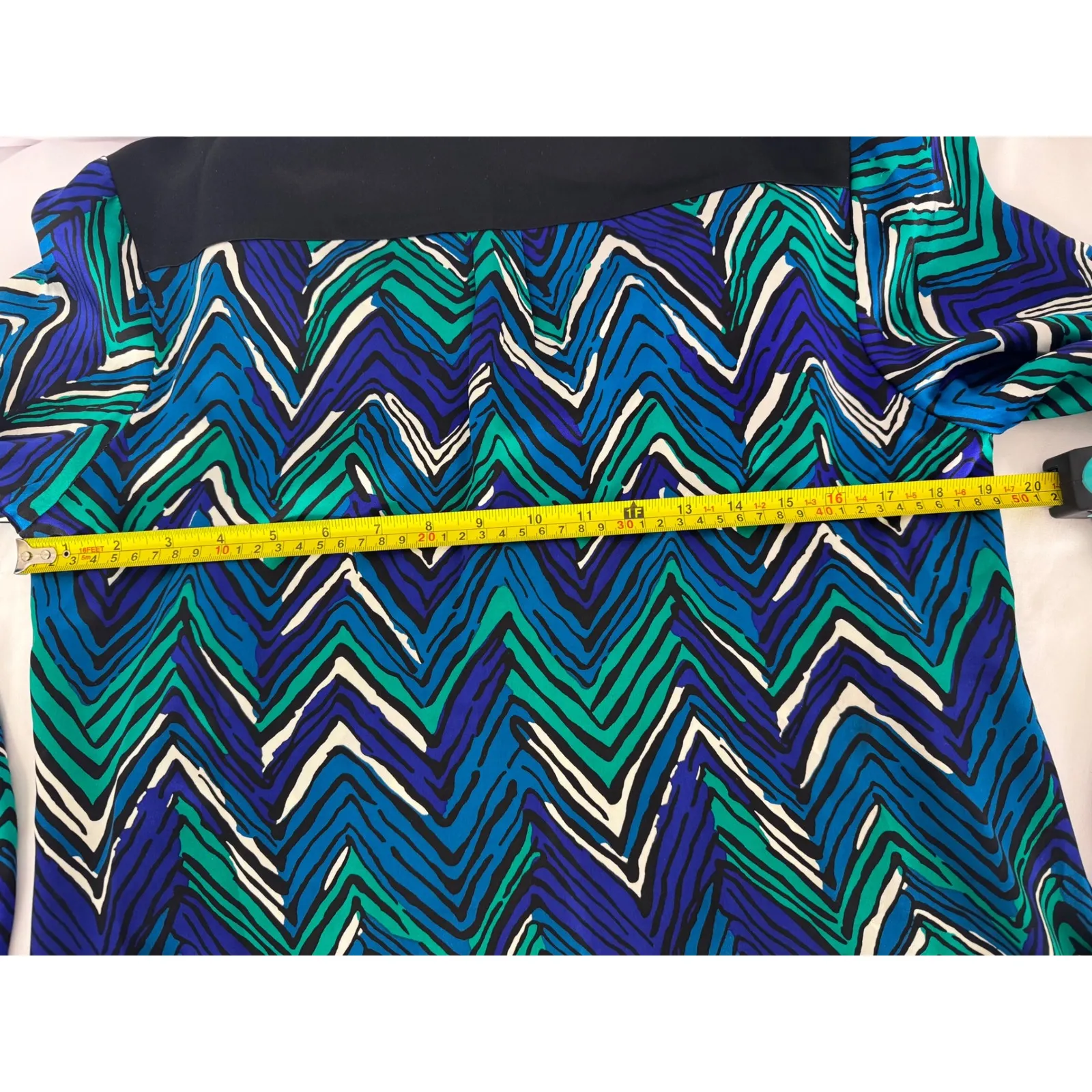 Alice + Trixie Silk‎ Chevron Print Long Sleeve Dress - Size S - Image 8