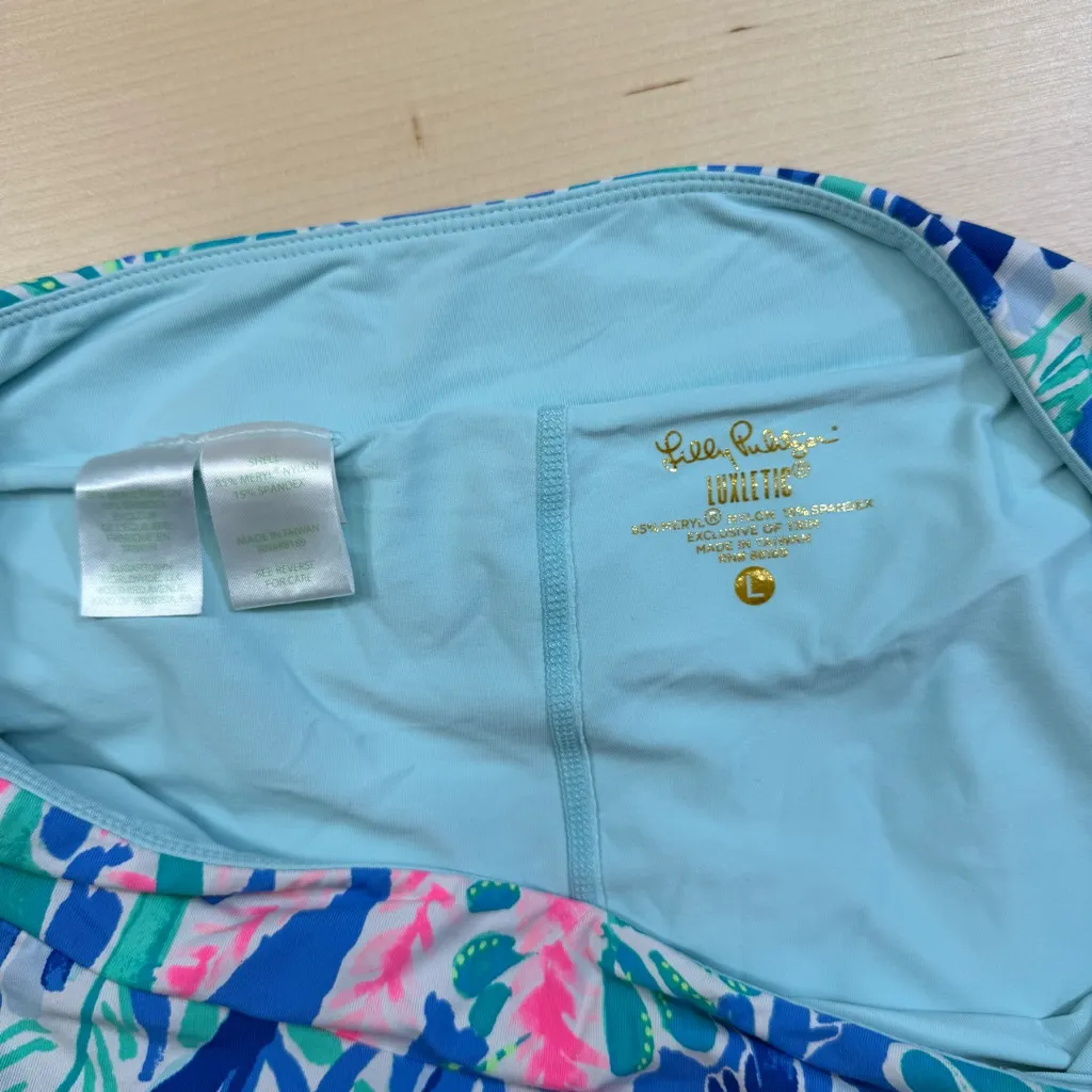 Lilly Pulitzer Luxletic UPF 50+ Emalee Ruffled Jet Stream Skort Women's Large - Image 6