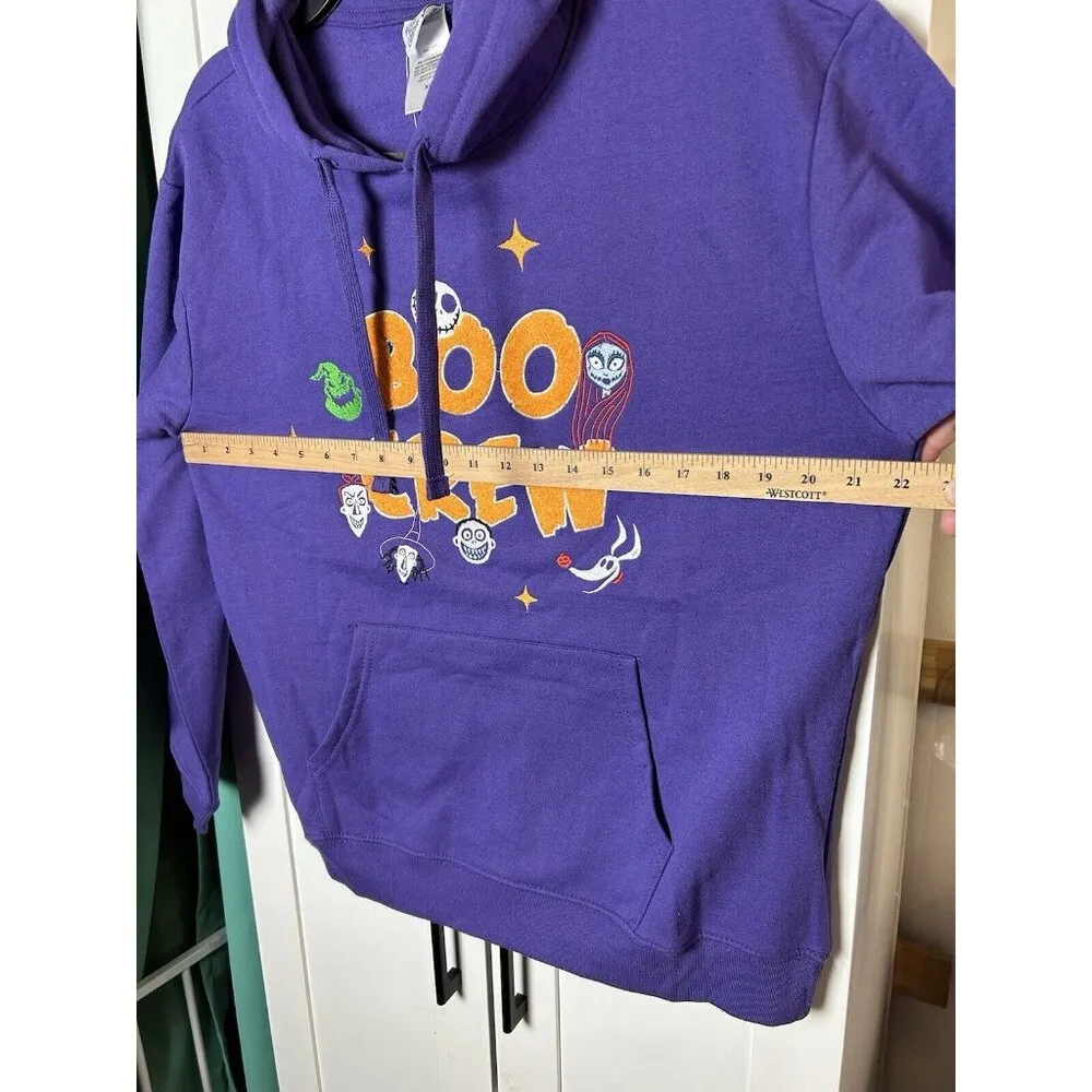 Disney Tim Burton A‎ Night Before Christmas Hoodie Sweatshirt Boo Crew Womens XL - Image 7