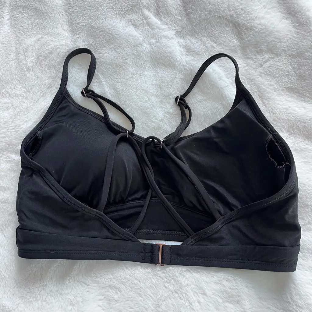 Calia Cross Back Bikini Top Black Size M - Image 4