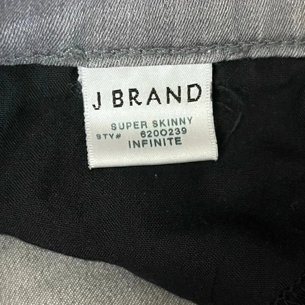 J Brand Infinite The Skinny Jeans Women’s 25 Low Rise Stretch Denim Light Gray - Image 7