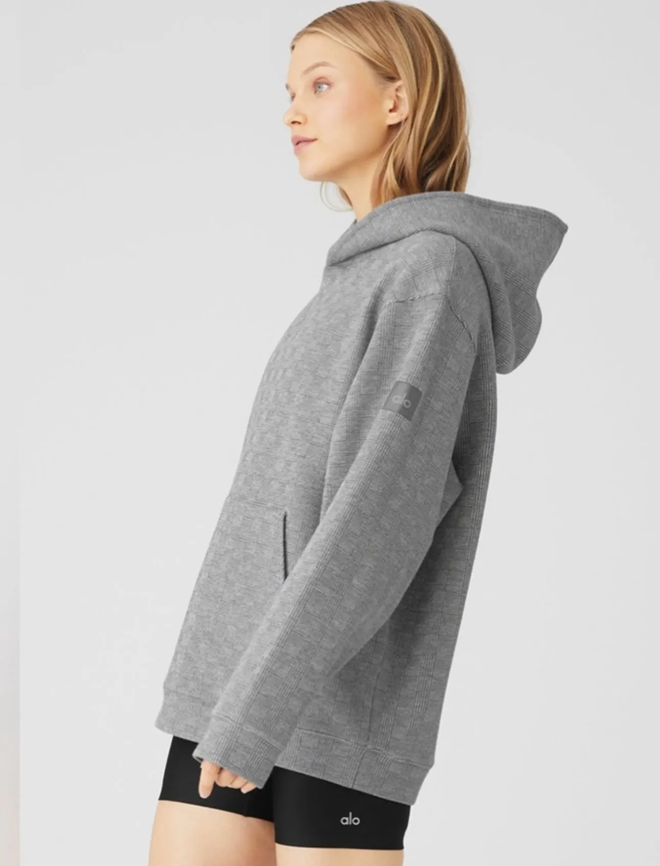 Alo Glenplaid  Hoodie Pullover Sweatshirt - Image 3