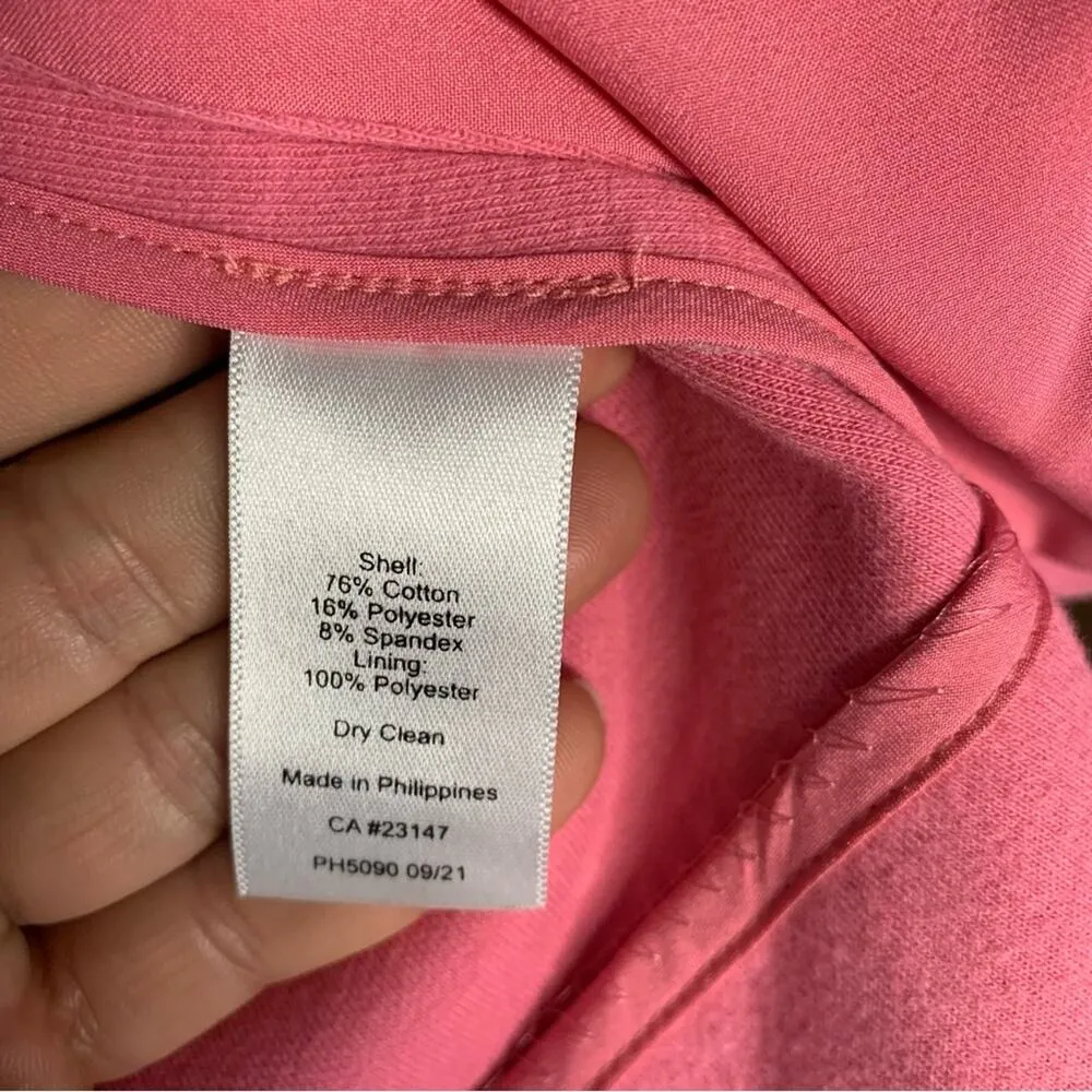 Talbots double‎ breasted hot pink barbie core jacket size 14 valentine - Image 3