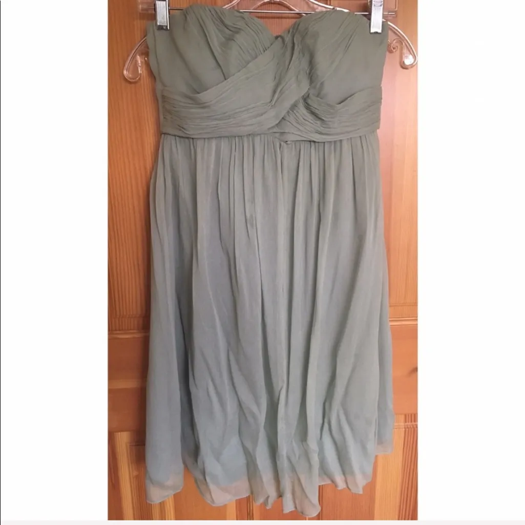 Dusty shale bridesmaid dress - Image 2