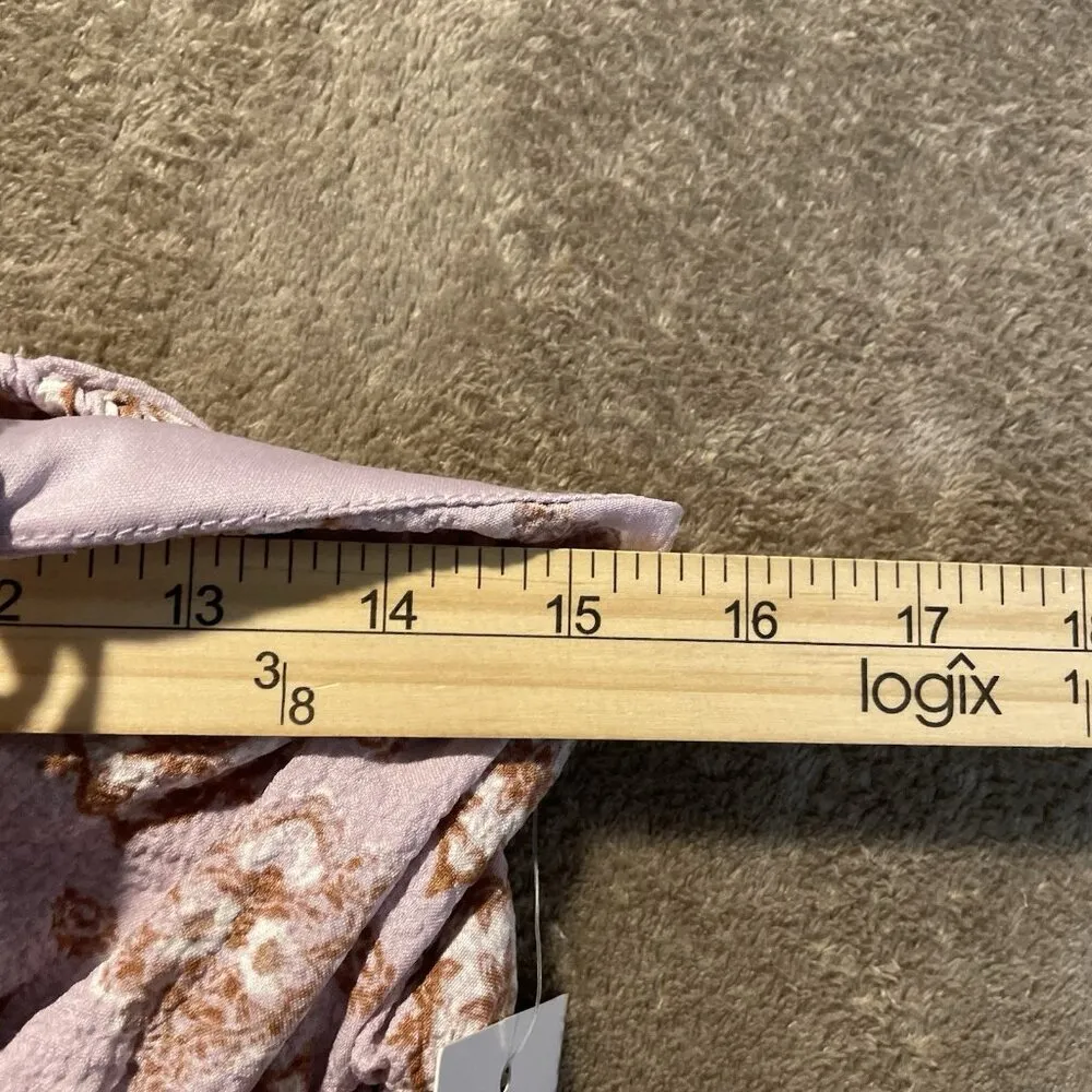 NWT Sonoma Dress Womens Small Baby Doll Knee Light Pink Pattern Smocked Romantic - Image 5