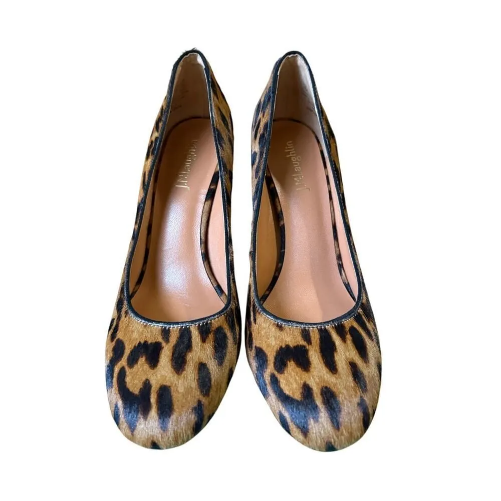 J. McLaughlin Sz 8 Mila Dyed Cow Hair Leopard Print High Heels - Image 7